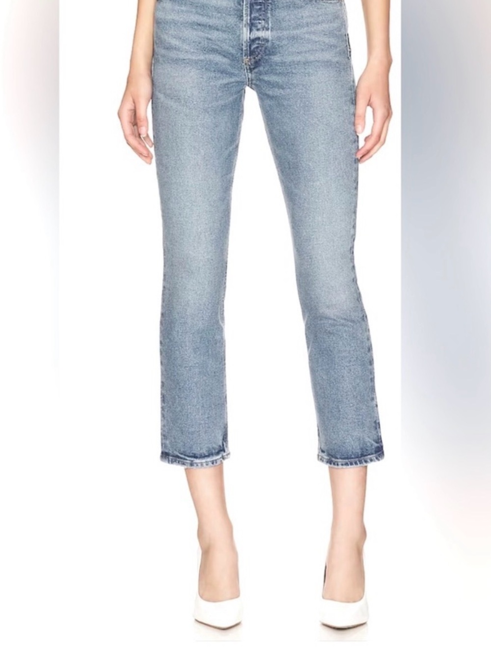 Citizens Of Humanity Light Blue Cropped Straight Jeans size 30